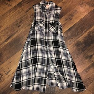 Plaid tank dress/ tunic